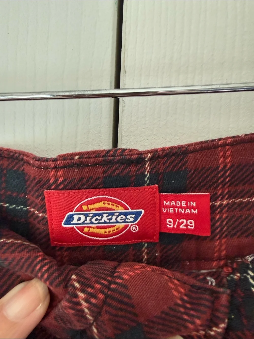 Dickies Red Tartan Mini Skirt
